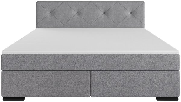 POSTEL BOXSPRING, 160/200 cm, světle šedá MID.YOU - Manželské postele, Online Only