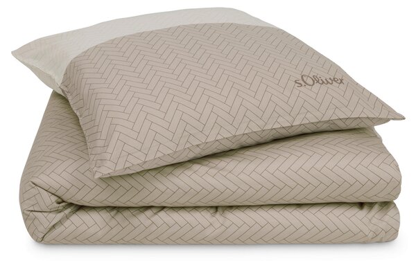 POVLEČENÍ, makosatén, béžová, 135/200 cm S. Oliver - Online Only povlečení, Online Only