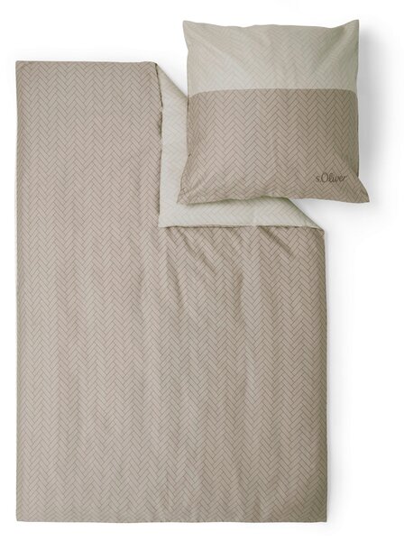 POVLEČENÍ, makosatén, béžová, 135/200 cm S. Oliver - Online Only povlečení, Online Only