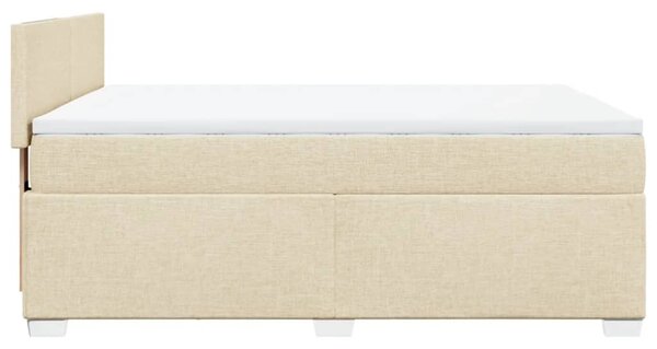 Box spring postel s matrací krémová 140x190 cm textil 3285881