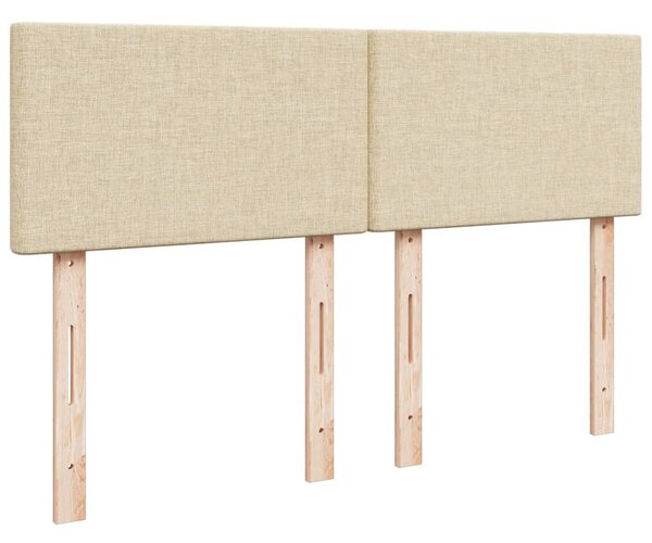 Box spring postel s matrací krémová 140x190 cm textil 3285881