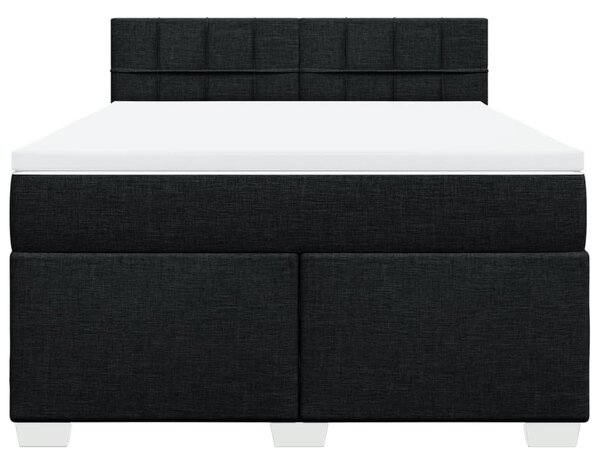 Box spring postel s matrací černá 140 x 190 cm textil 3285885