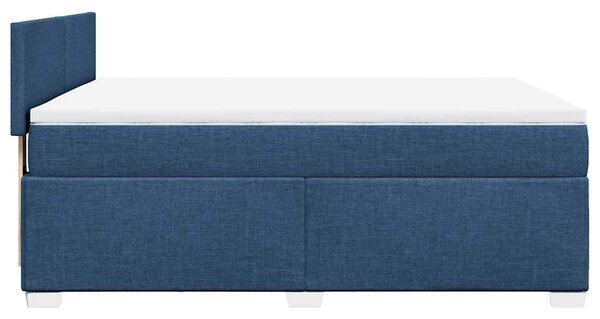 Box spring postel s matrací modrá 140x190 cm textil 3285882