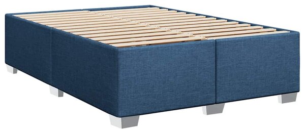 Box spring postel s matrací modrá 140x190 cm textil 3290503