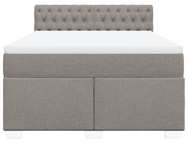 Box spring postel s matrací taupe 140x190 cm textil 3285894