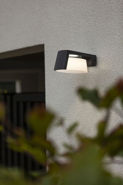 Lutec 5206001118 Moon LED Nástěnné venkovní světlo | Teplá a přírodní bílá | Šedá | 11,1W | 3000 - 4000 K