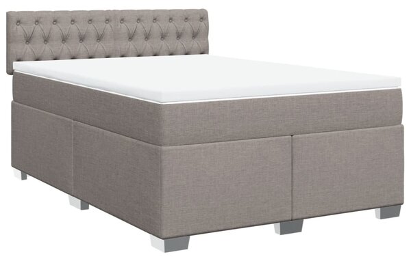 Box spring postel s matrací taupe 140x190 cm textil 3285894
