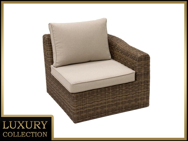 Ratanové LEVÉ ukončení BORNEO LUXURY (hnědá)