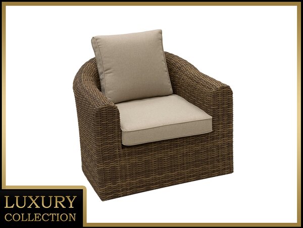 Ratanové křeslo BORNEO LUXURY (hnědá)