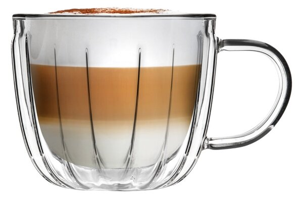 Skleněné šálky v sadě 2 ks na cappuccino 350 ml Tulip – Vialli Design