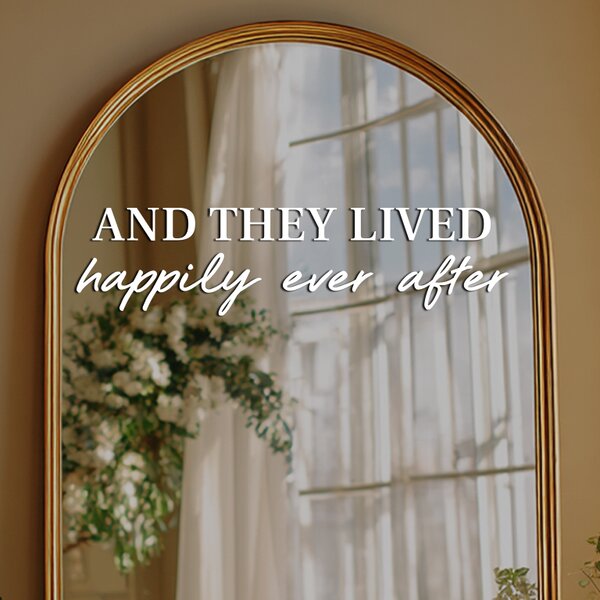 Samolepka na zrcadlo S14 – And they lived happily ever after