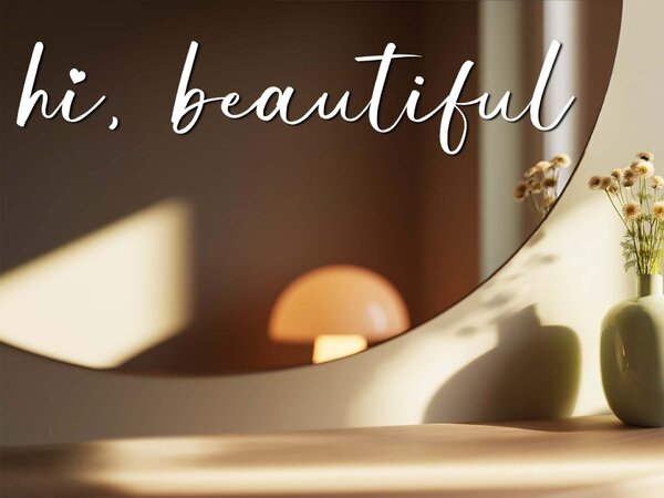 Samolepka na zrcadlo S20 – Hi, beautiful