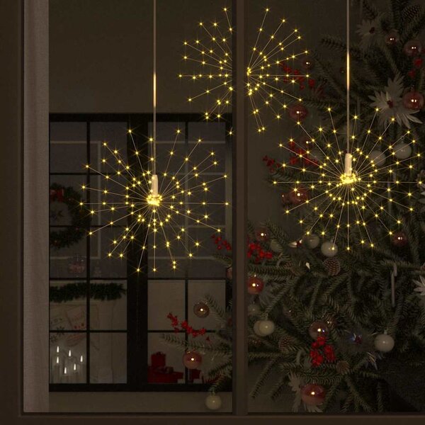 Venkovní vánoční ohňostroj teplý bílý 20 cm 140 LED diod 328596