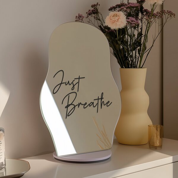 Samolepka na zrcadlo S28 – Just Breathe