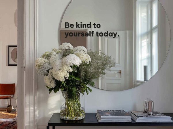 Samolepka na zrcadlo S26 – Be kind to yourself today