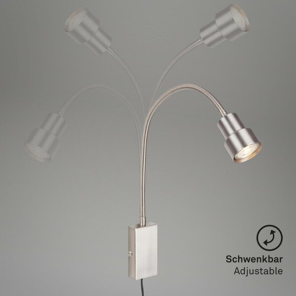 BRILONER bodové svítidlo s dotykovým vypínačem 69 cm 1xGU10 5W 400lm matný nikl BRI 2085012