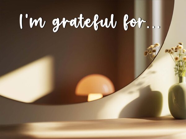 Samolepka na zrcadlo S29 – I’m grateful for