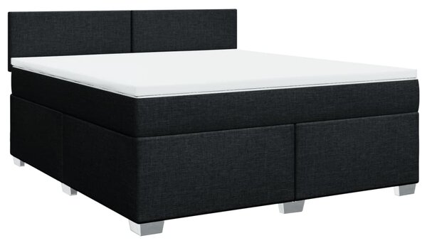Box spring postel s matrací černá 180x200 cm textil 3285962