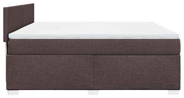 Box spring postel s matrací tmavě hnědá 180x200 cm textil 3285963