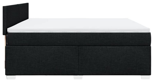 Box spring postel s matrací černá 180x200 cm textil 3285962