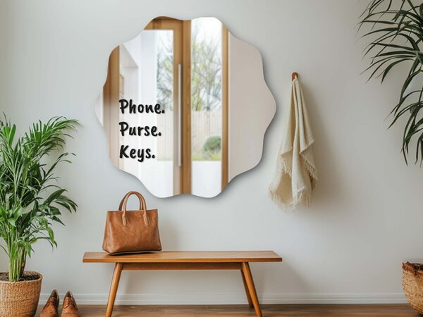 Samolepka na zrcadlo S31 – Phone. Purse. Key