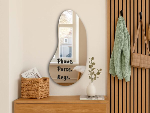 Samolepka na zrcadlo S31 – Phone. Purse. Key