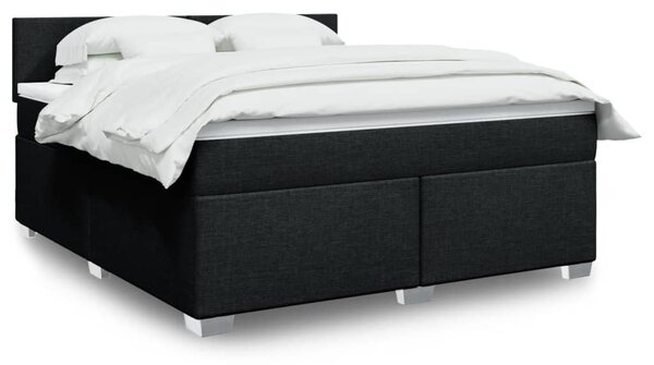 Box spring postel s matrací černá 180x200 cm textil 3285962