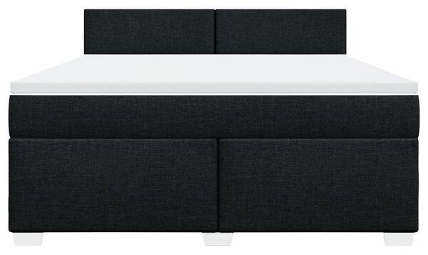 Box spring postel s matrací černá 180x200 cm textil 3285962