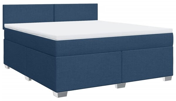 Box spring postel s matrací modrá 180x200 cm textil 3285966