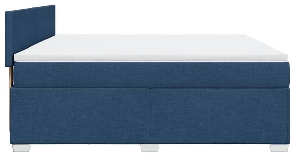 Box spring postel s matrací modrá 180x200 cm textil 3285966