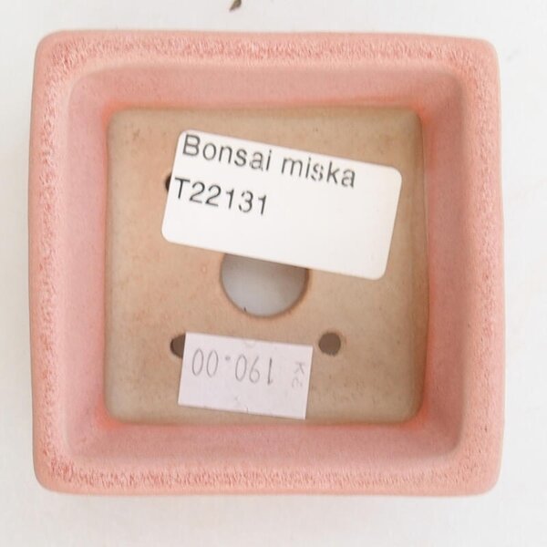 E-bonsai Keramická bonsai miska 7 x 7 x 3 cm růžová