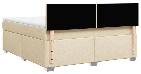 Box spring postel s matrací krémová 180x200 cm textil 3285965