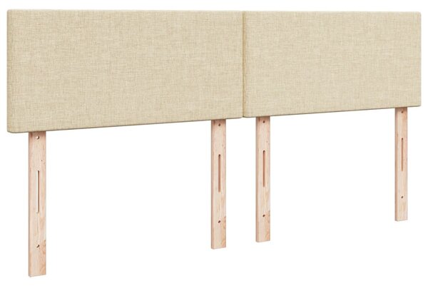 Box spring postel s matrací krémová 180x200 cm textil 3285965