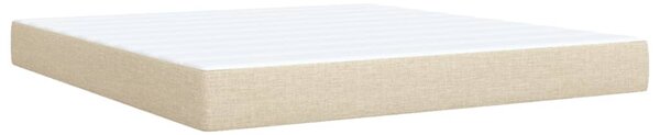 Box spring postel s matrací krémová 180x200 cm textil 3290572