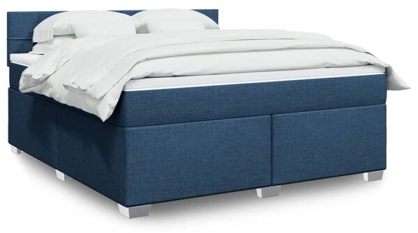 Box spring postel s matrací modrá 180x200 cm textil 3285973