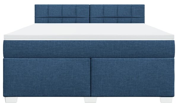 Box spring postel s matrací modrá 180x200 cm textil 3285973