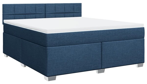 Box spring postel s matrací modrá 180x200 cm textil 3285973