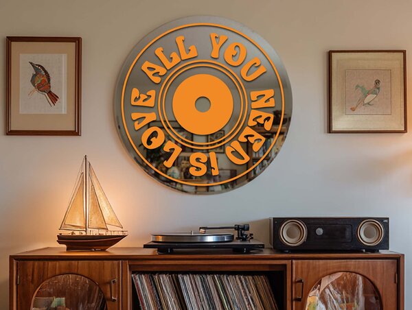 Samolepka na zrcadlo S42 – CD- All you need is love