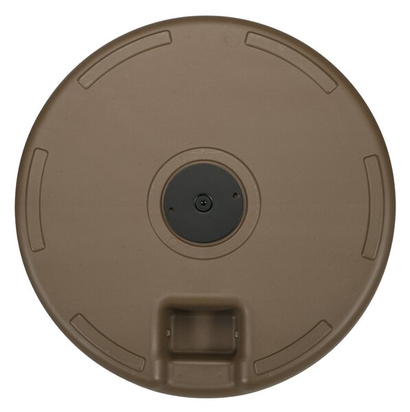 Základna slunečníku Outsunny s integrovanými rukojeťmi, stojan z HDPE a oceli se bočním výpustěm, pro tyče slunečníků Ø38/48 mm, Ø51x36 cm, hnědá a če