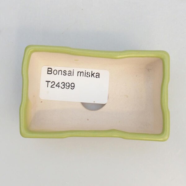 E-bonsai Keramická bonsai miska 7,5 x 4 x 3 cm zelená