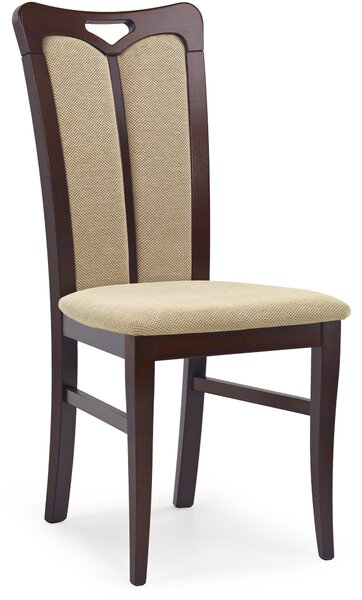 Dřevěná židle Hubert 2, ořech / béžová