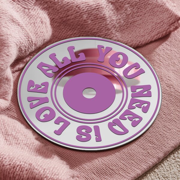 Samolepka na zrcadlo S42 – CD- All you need is love