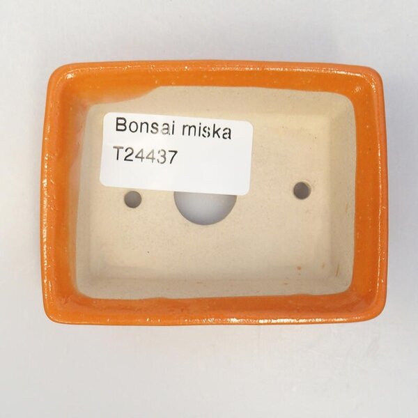 E-bonsai Keramická bonsai miska 8 x 6 x 3 cm oranžová