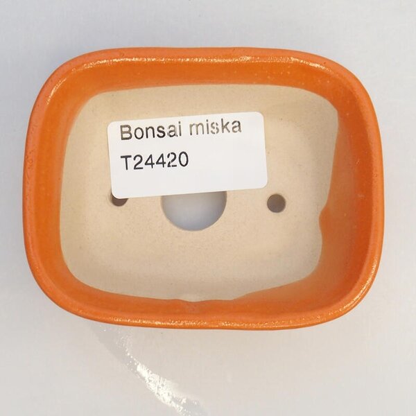 E-bonsai Keramická bonsai miska 8 x 6 x 3 cm oranžová