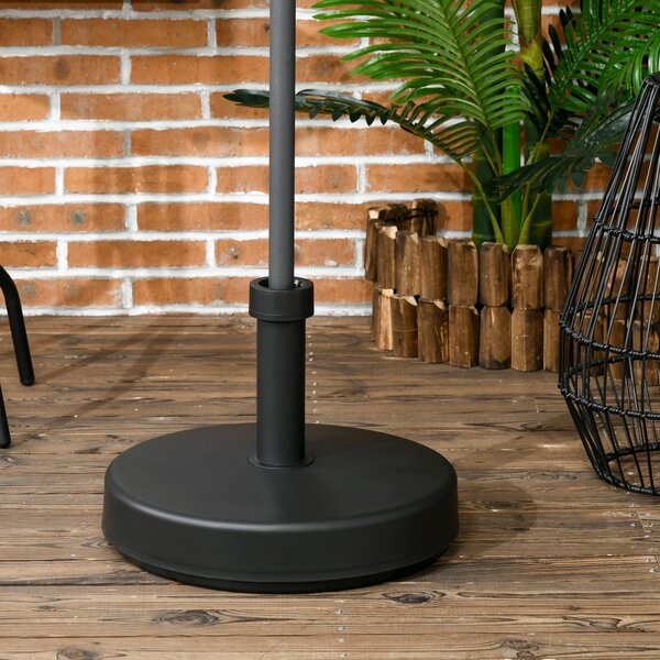 Základna slunečníku Outsunny v PP plastu, max. 18 kg, Ø45x33 cm, černá | Aosom