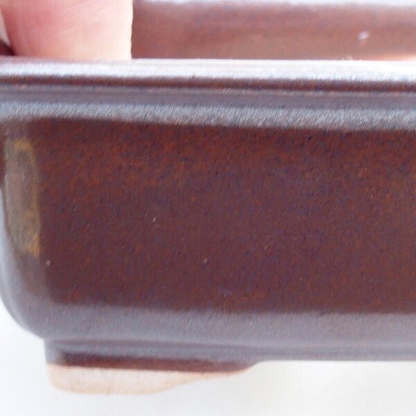 E-bonsai Keramická bonsai miska 12 x 9,5 x 4,5 cm hnědá