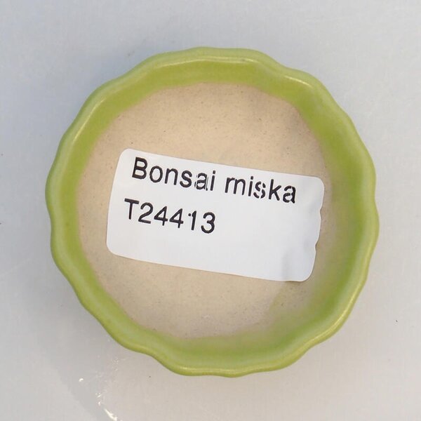 E-bonsai Keramická bonsai miska 5 x 5 x 2 cm zelená