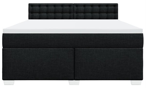 Box spring postel s matrací černá 180x200 cm textil 3285983