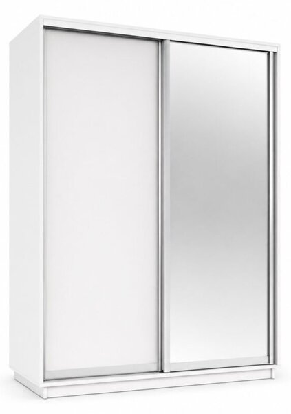 Skříň s posuvnými dveřmi 1800x2200x600 1LTD 1 Zrcadlo Nymphea Alba, profil stříbrný