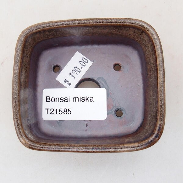 E-bonsai Keramická bonsai miska 7,5 x 7 x 3 cm hnědá